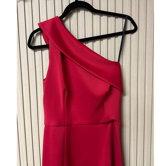 Black Halo Cadencia One-Shoulder Gown Pink Women’s Size 8 - Picture 4 of 10